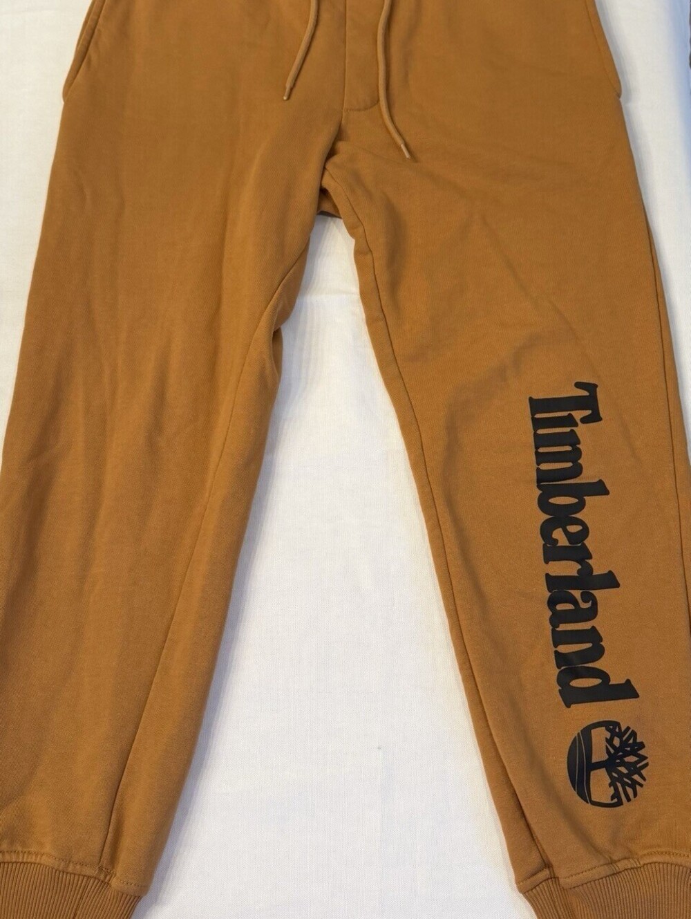 Timberland Core Tree Logo Sweatpants Mens M Wheat Boot Brown Joggers Fleece